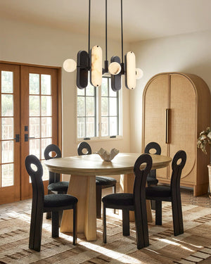 8-Light LED Alabaster Linear Pendant
