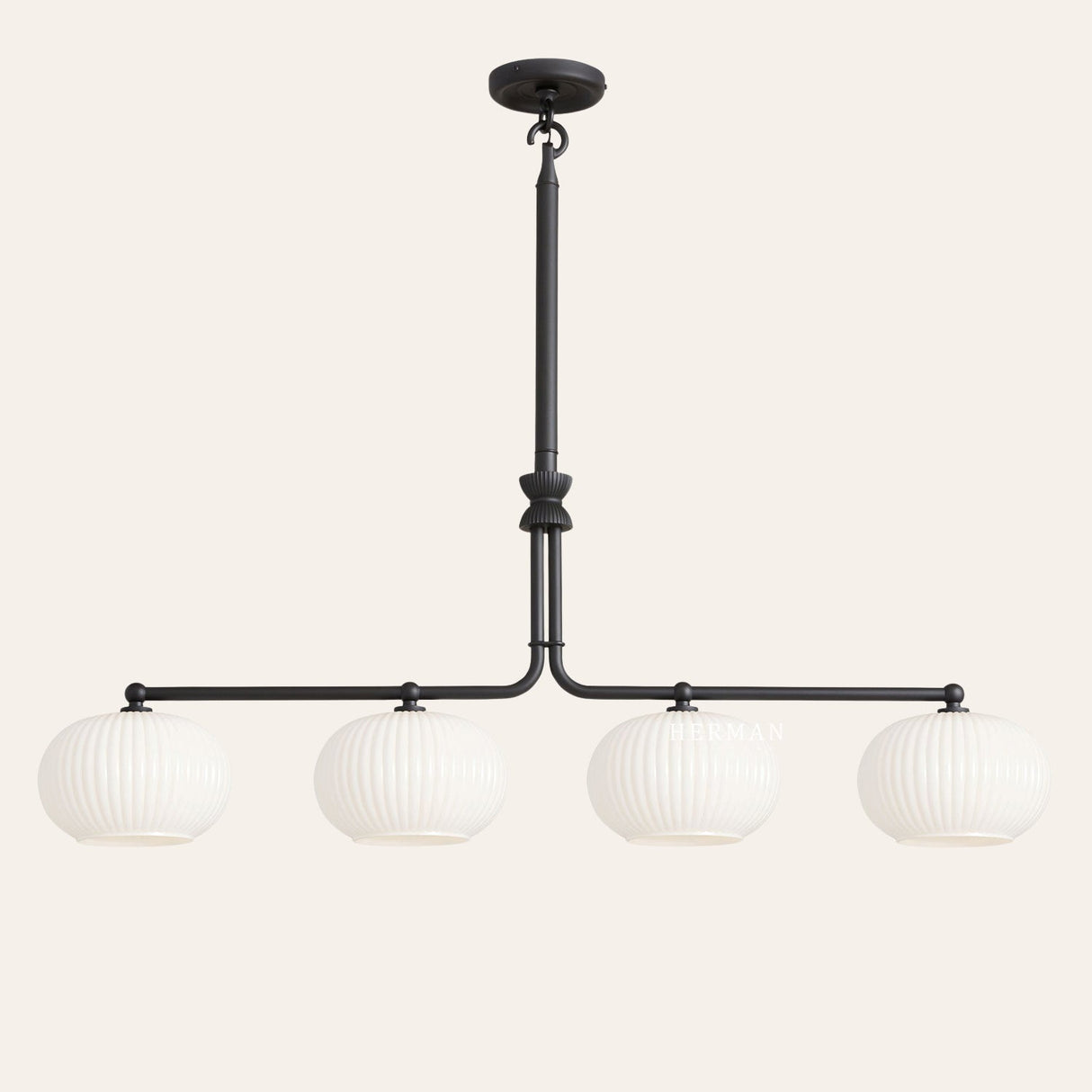 Enzo 42" Glass Linear Chandelier