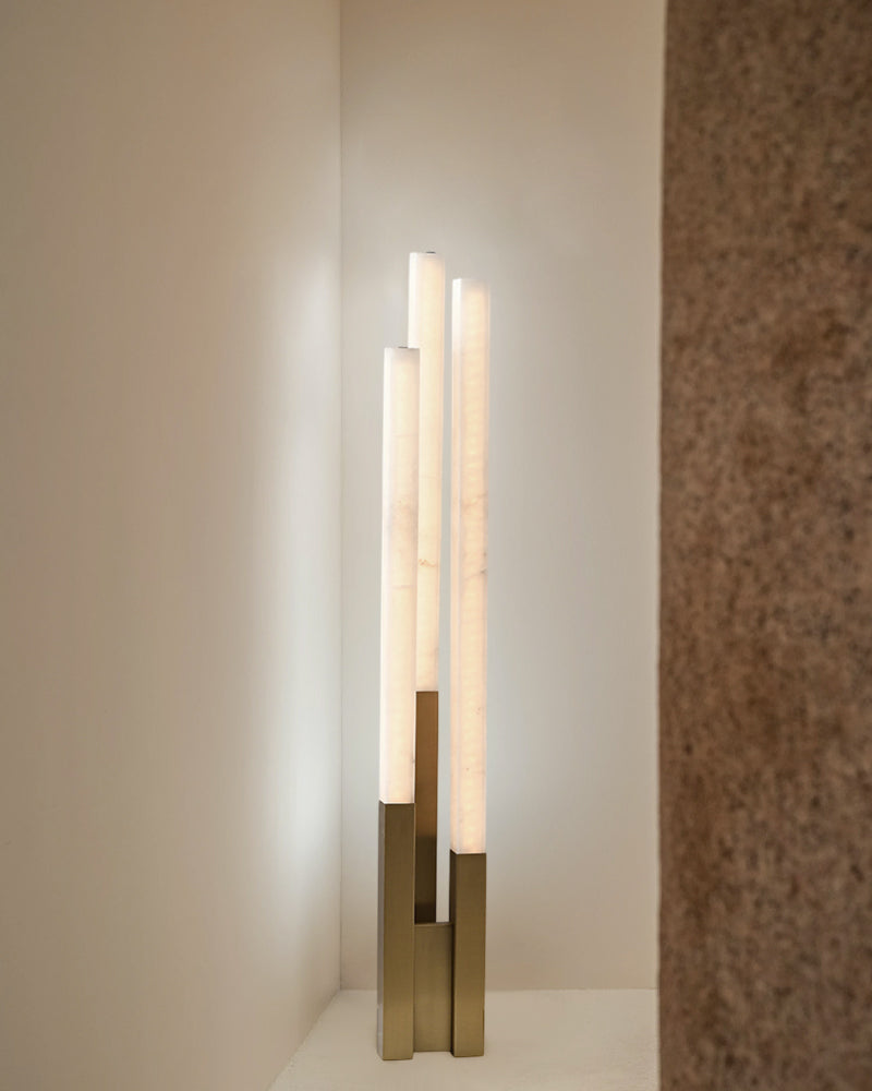 Modern Soft Glow LED Alabaster High Standing Floor Lamp