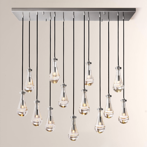 Raindrop Rectangular Chandelier 54"