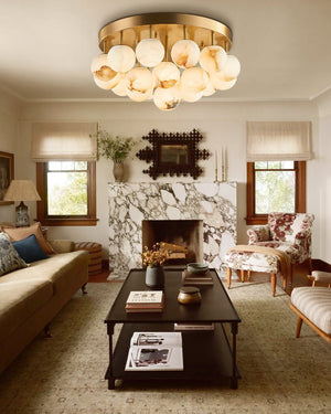Alabaster Semi Flush Mount