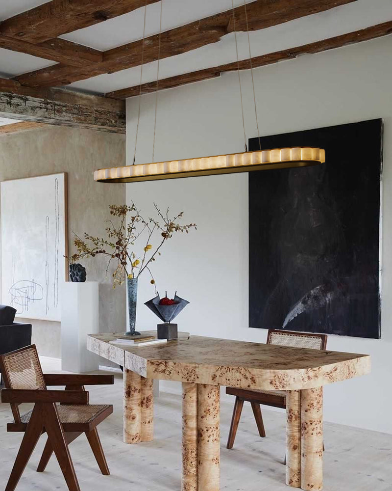 Ring Alabaster Oval Chandelier
