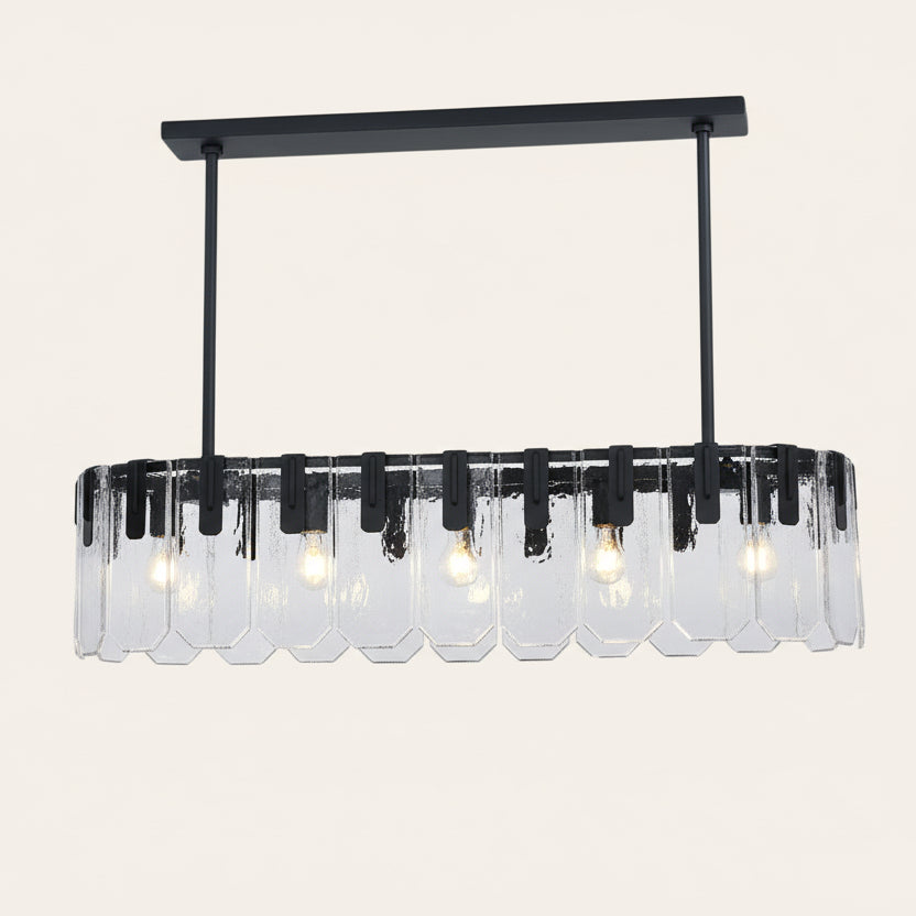 Nadia Glass Linear Chandelier 42" Width