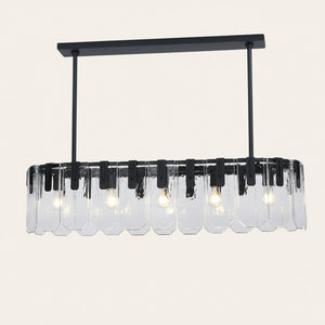 Nadia Glass Linear Chandelier 42" Width