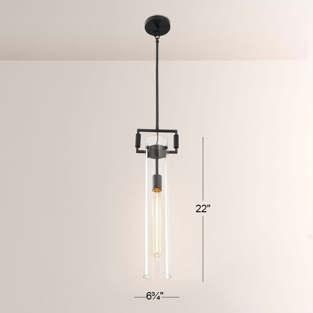 Aisha Glass Cylinder Pendant