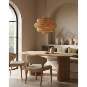 Antibes 3-Tiered Rattan Chandelier