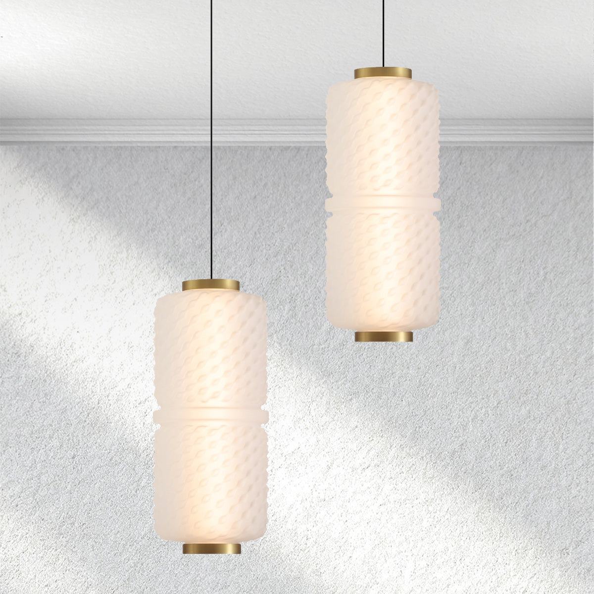 Halo Axis Textured Glass Pendant