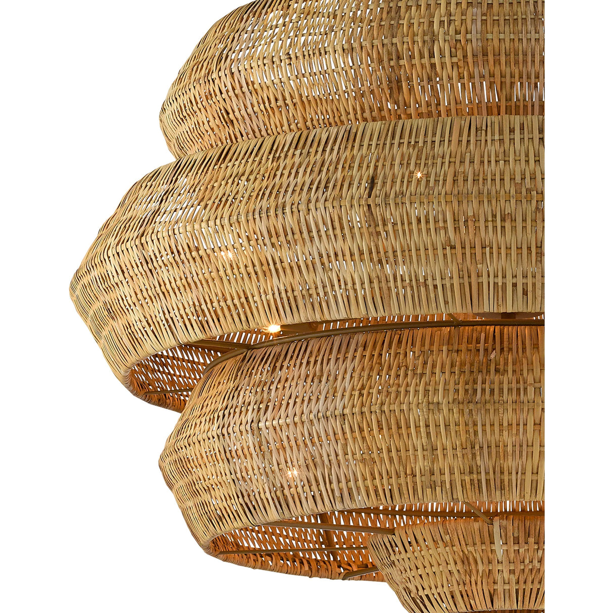 Antibes 3-Tiered Rattan Chandelier