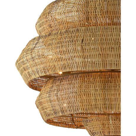 Antibes 3-Tiered Rattan Chandelier