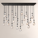 Raindrop Rectangular Chandelier 72"