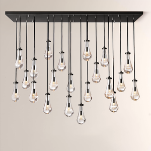 Raindrop Rectangular Chandelier 72"