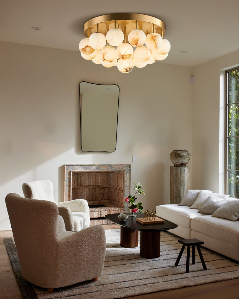 Alabaster Semi Flush Mount