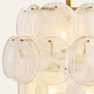 Riviera Glass Disc Pendant 16"