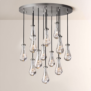 Raindrop Round Chandelier 36"