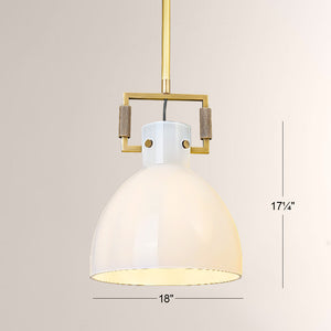 Aidas Milk Glass Cloche Pendant