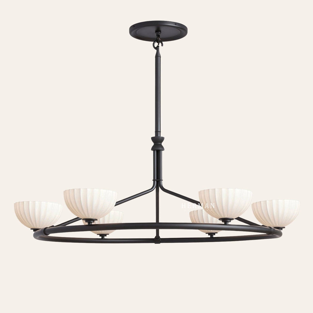 Enzo 48" Glass Round Chandelier