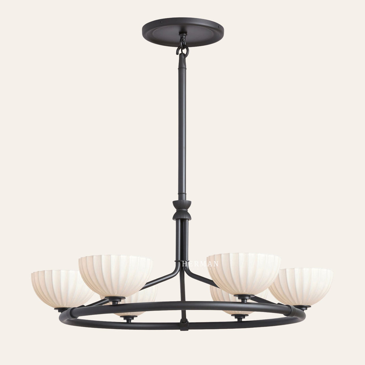 Enzo 36" Glass Round Chandelier