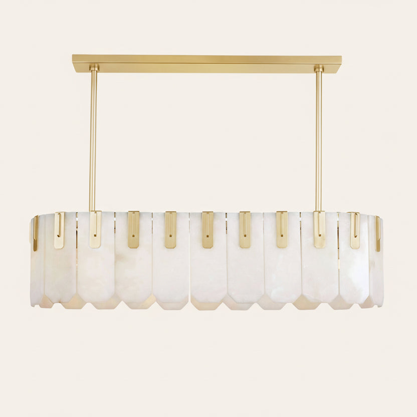 Nadia Alabaster Linear Chandelier 42" Width