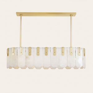 Nadia Alabaster Linear Chandelier 42" Width