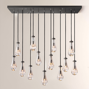 Raindrop Rectangular Chandelier 54"