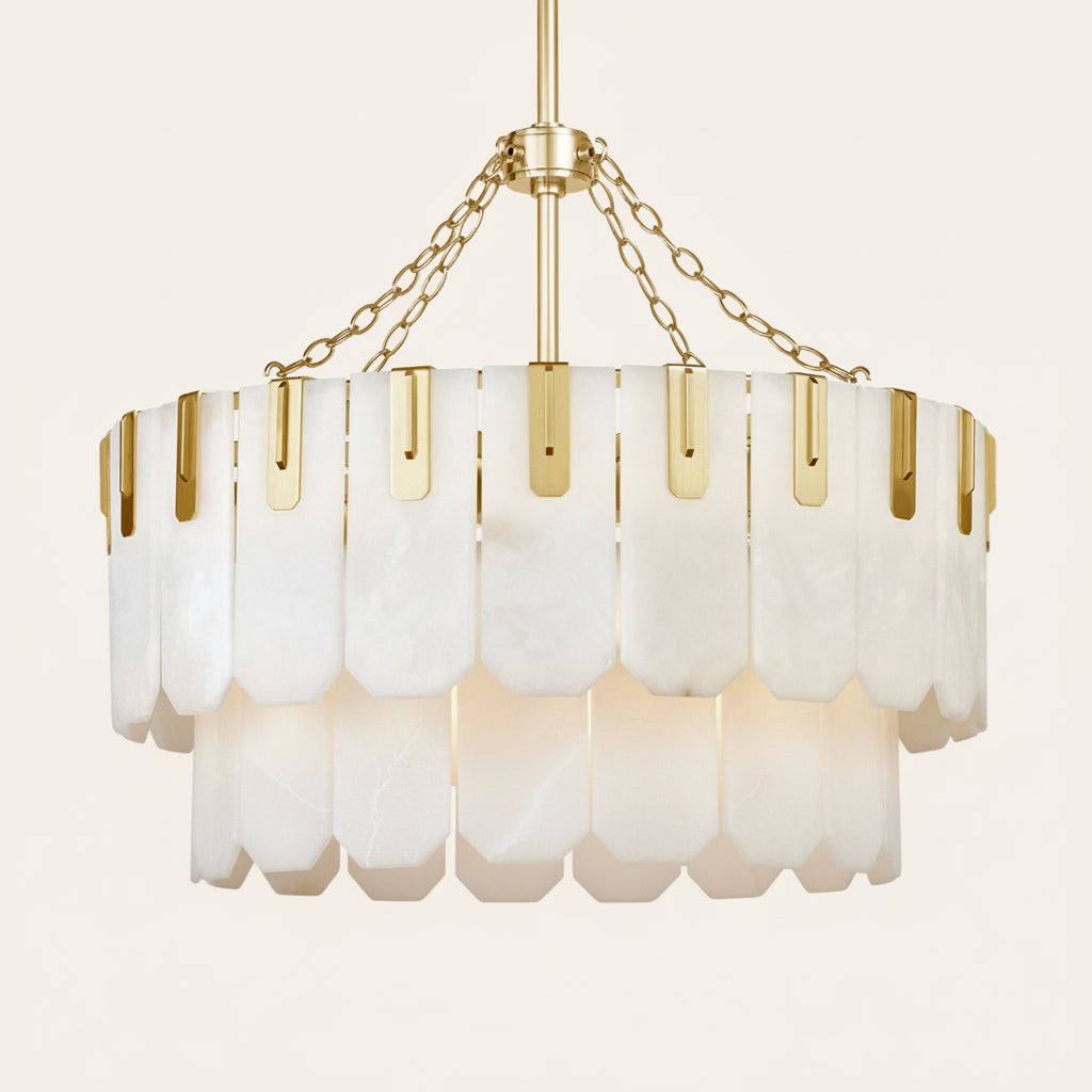 Nadia Alabaster Chandelier 30" 41"