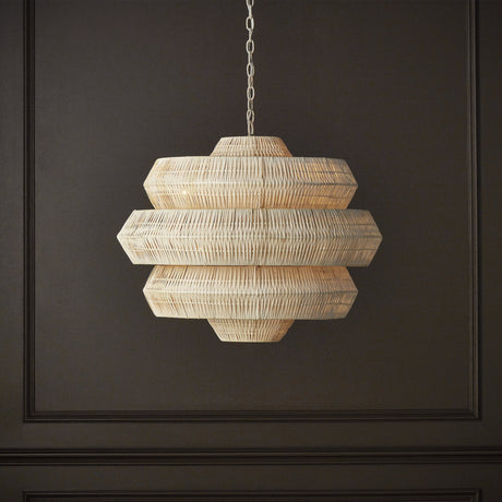 Antibes 3-Tiered Rattan Chandelier