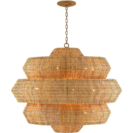 Antibes 3-Tiered Rattan Chandelier