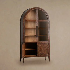 Hattie Burl Glass Cabinet