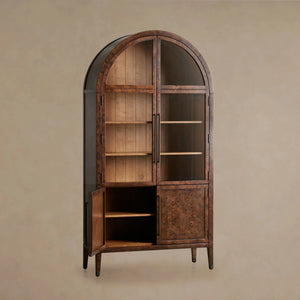 Hattie Burl Glass Cabinet