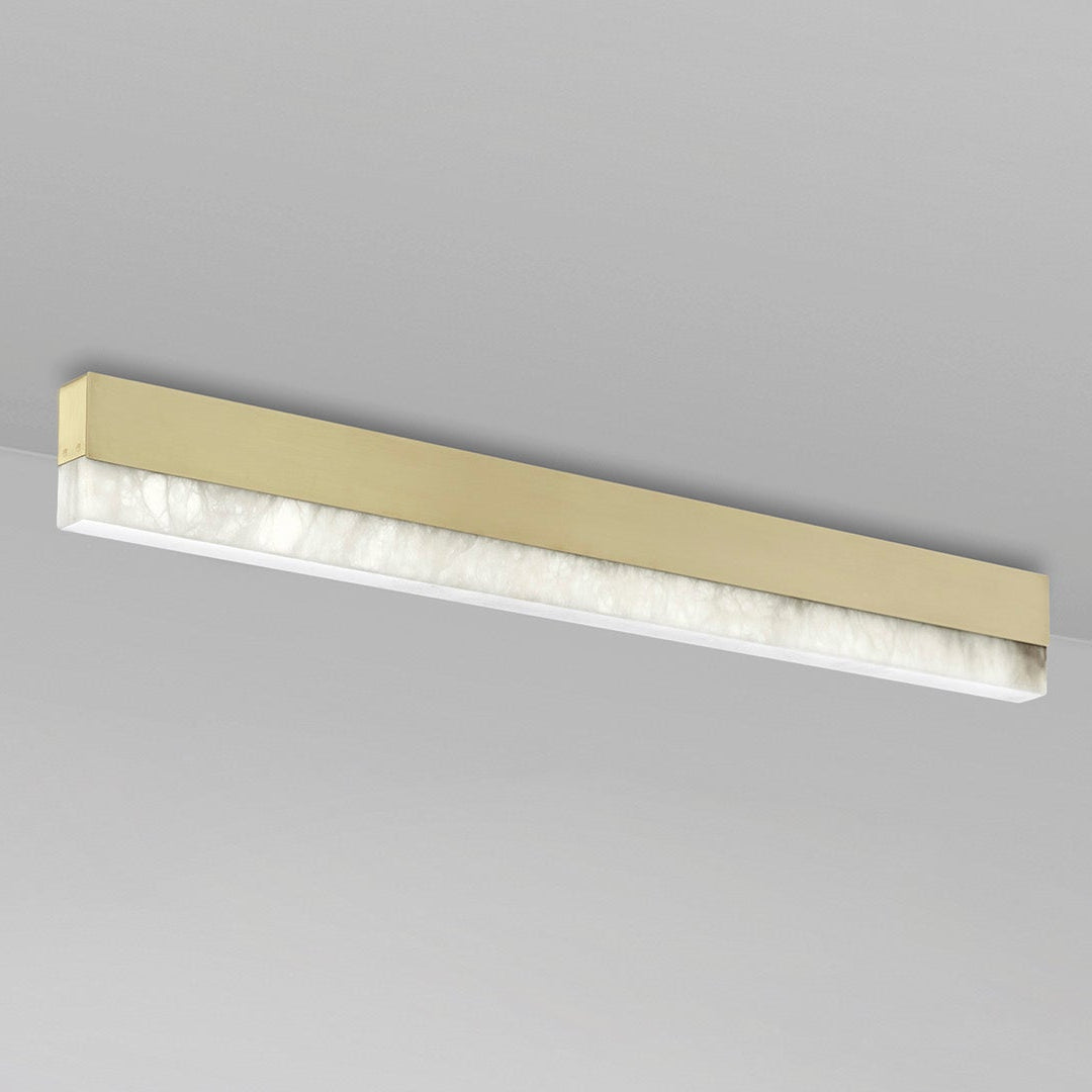 Artes Ceiling Mounted Alabaster Bathroom Light