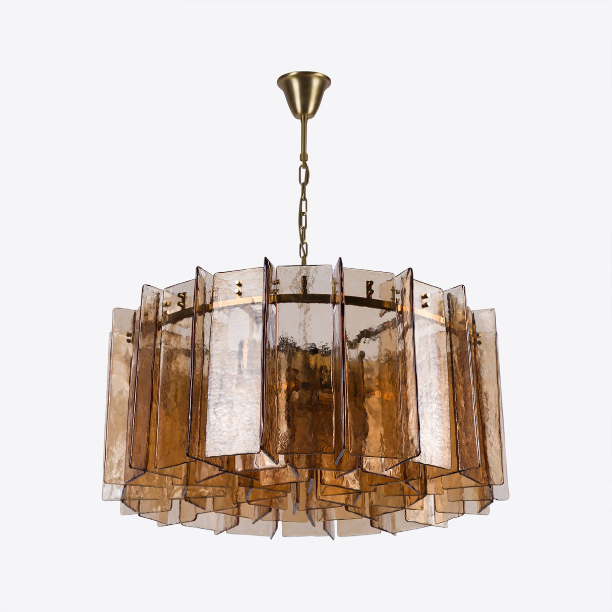 Berlin Chandelier Amber Glass 35" W 47" W