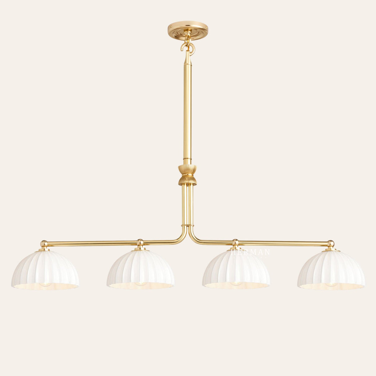 Enzo 42" Glass Linear Chandelier