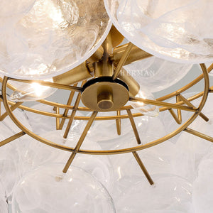 Riviera Glass Disc Chandelier 26"