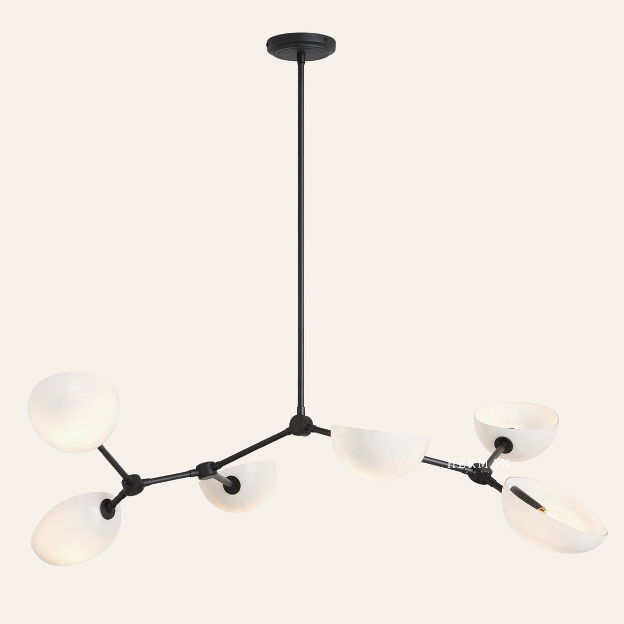 Argus Glass Chandelier 45" Width