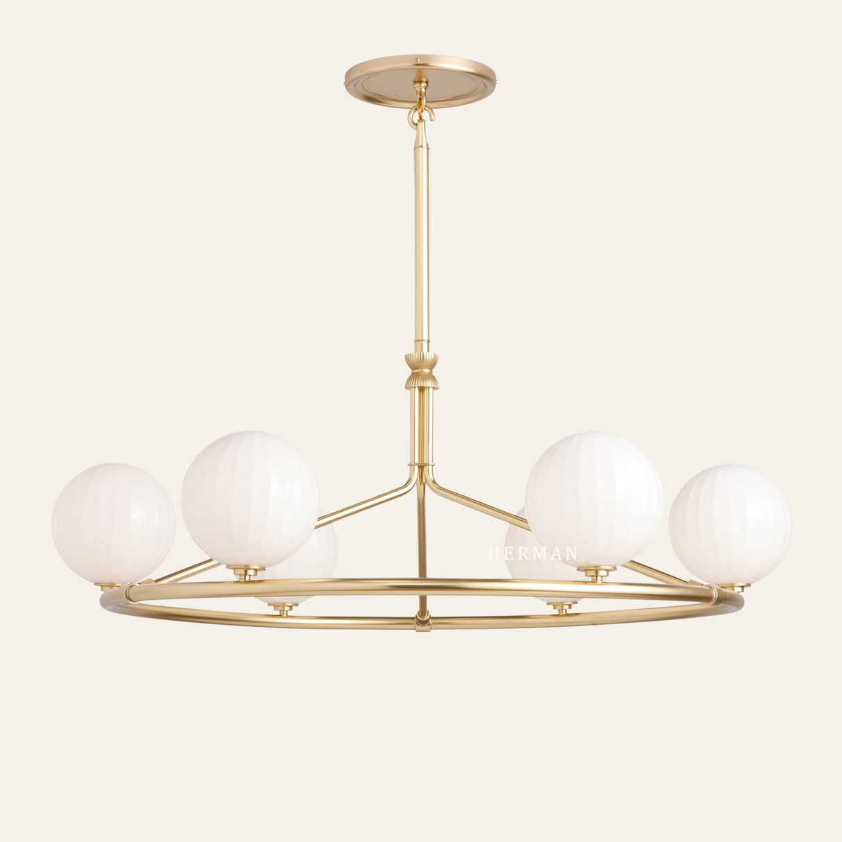 Enzo 48" Glass Round Chandelier