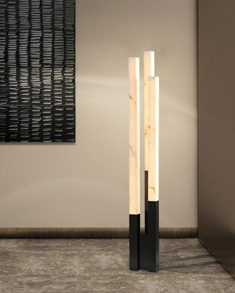 Modern Soft Glow LED Alabaster High Standing Floor Lamp