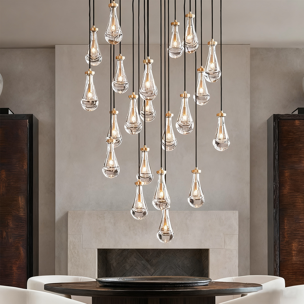 Raindrop Round Chandelier 60"
