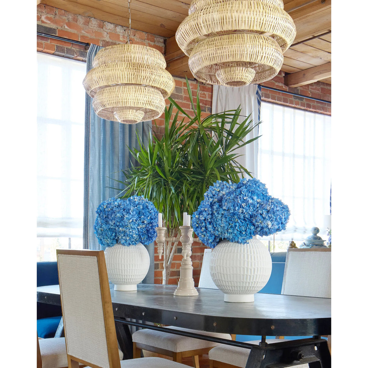 Antibes 3-Tiered Rattan Chandelier