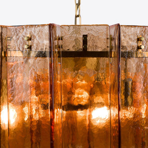 Berlin Chandelier Amber Glass 35" W 47" W