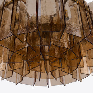 Berlin Chandelier Amber Glass 35" W 47" W