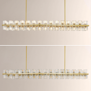 Tara Led Rectangular Chandelier 54"
