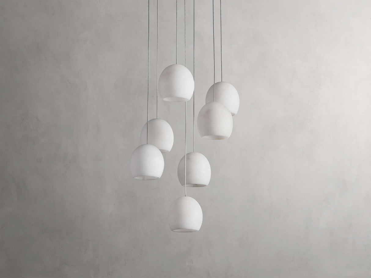 Arica Alabaster Round Chandelier