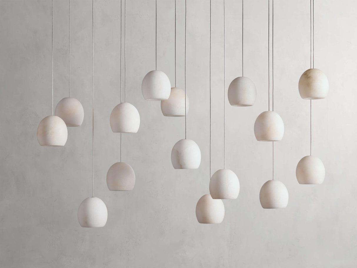 Arica Alabaster Rectangular Chandelier