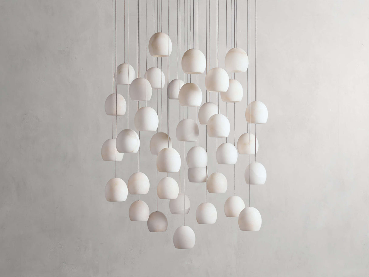 Arica Alabaster Round Chandelier