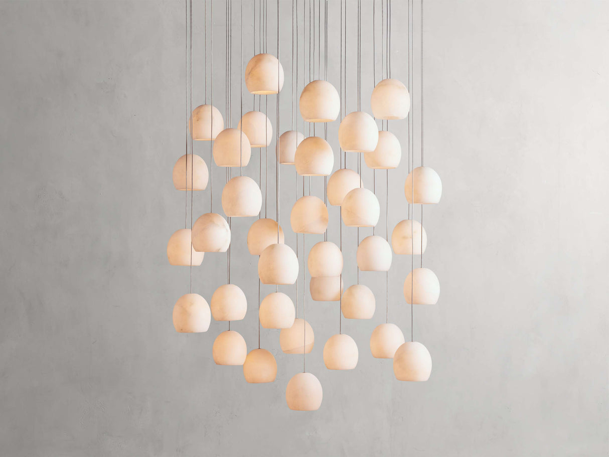 Arica Alabaster Round Chandelier