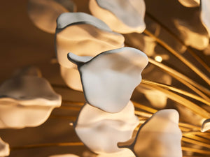 Lunaria Ceramic Leaves Chandelier 42''D