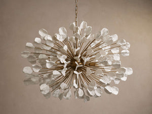 Lunaria Ceramic Leaves Chandelier 42''D