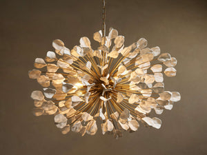 Lunaria Ceramic Leaves Chandelier 42''D