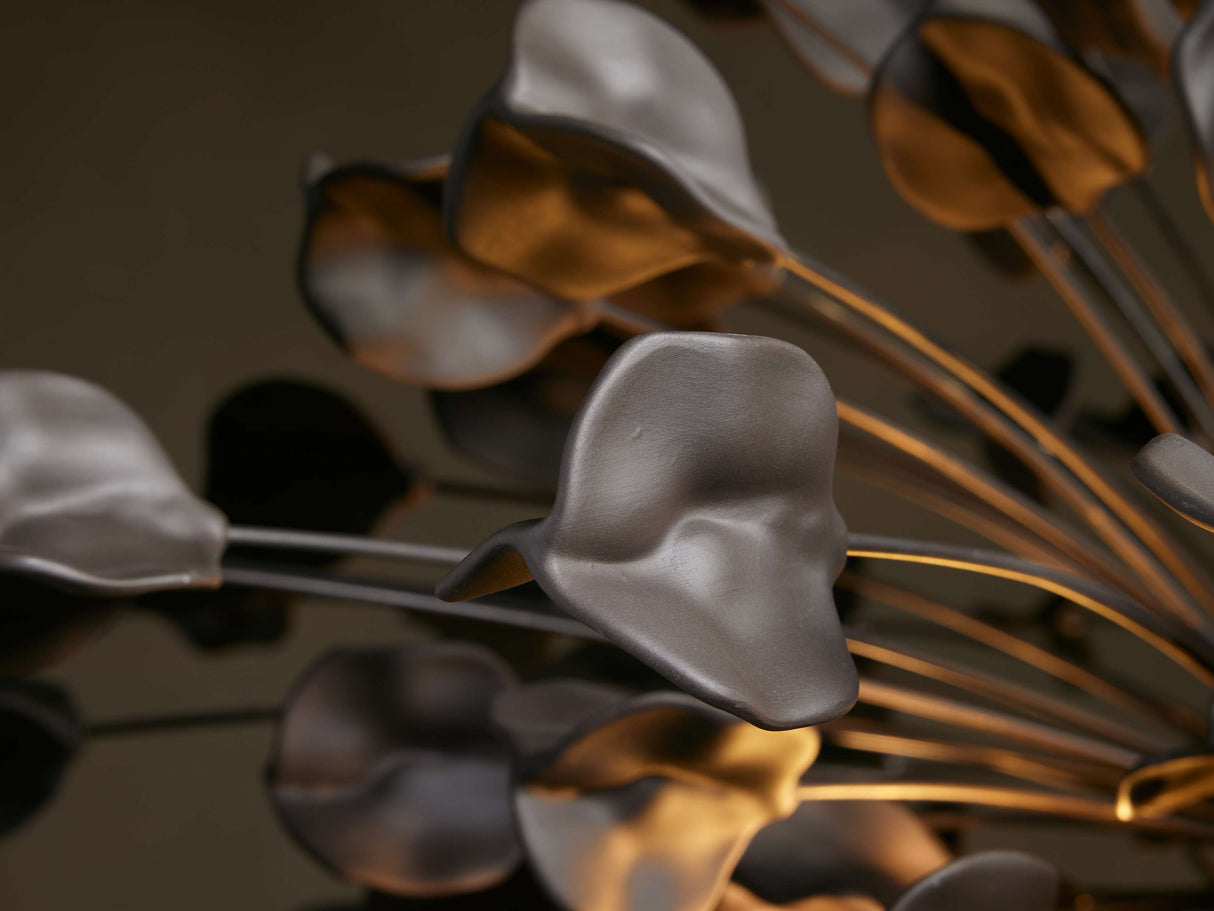 Lunaria Ceramic Leaves Chandelier 42''D