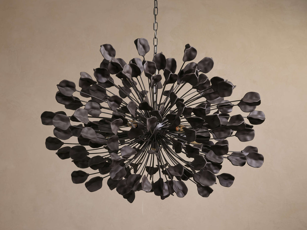 Lunaria Ceramic Leaves Chandelier 42''D